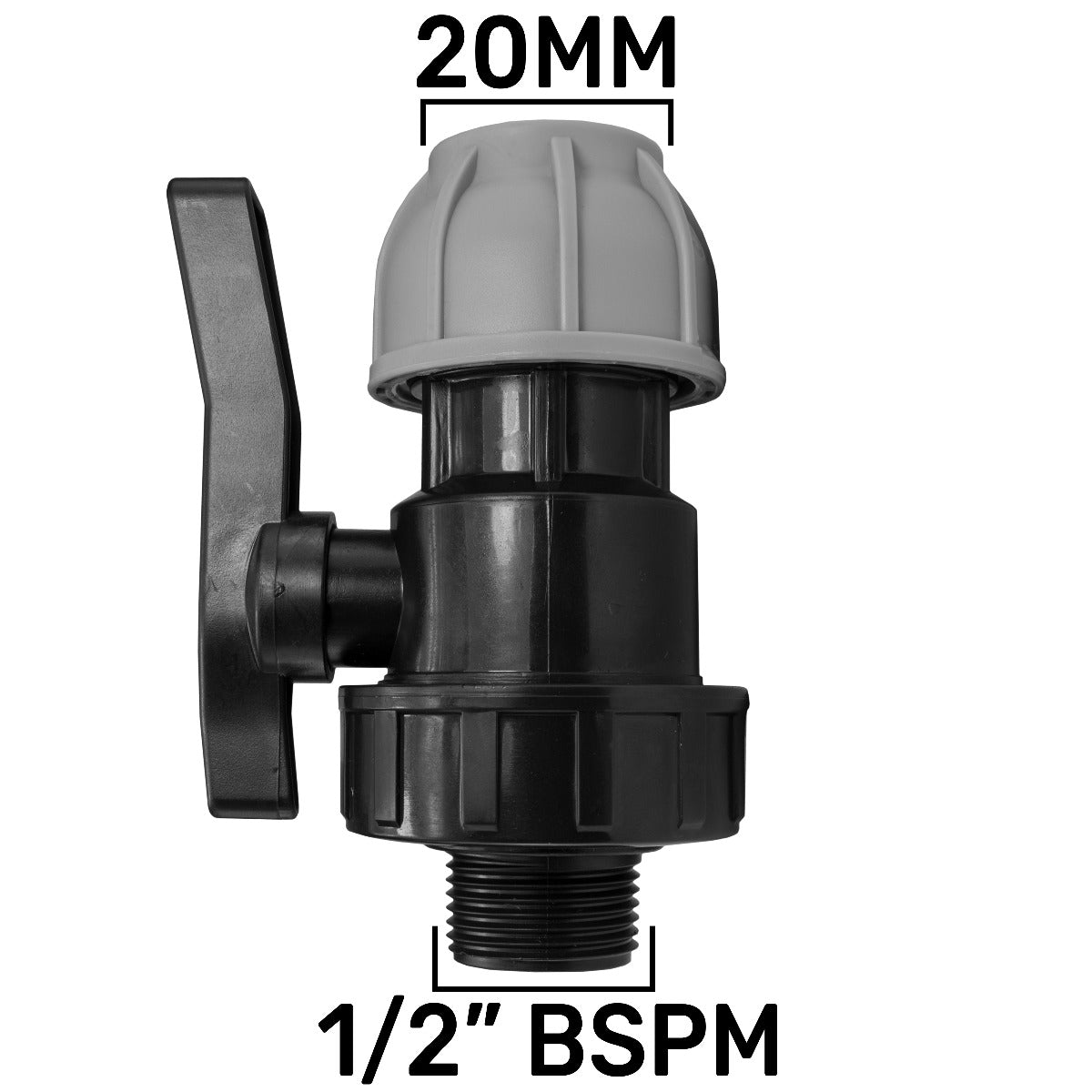 IBC 2” S60X6 Cap with 20mm MDPE Valve