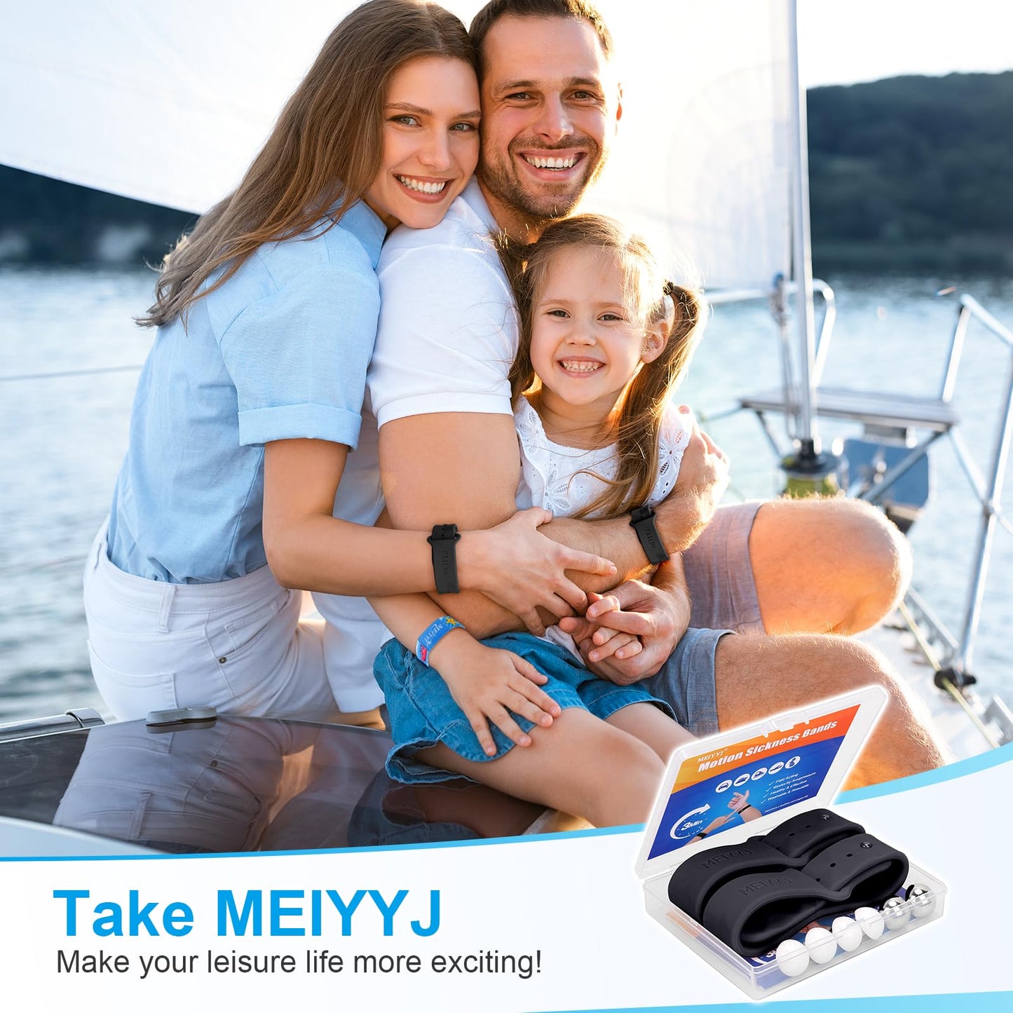 MEIYYJ Motion Sickness Bands – Sea Wristbands for Travel (Adults & Kids)