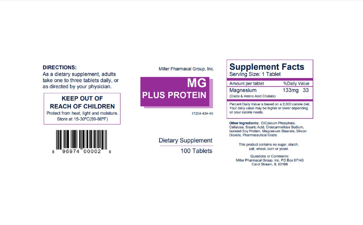 Mg Plus Protein Miller, 100 tabs 133Mg
