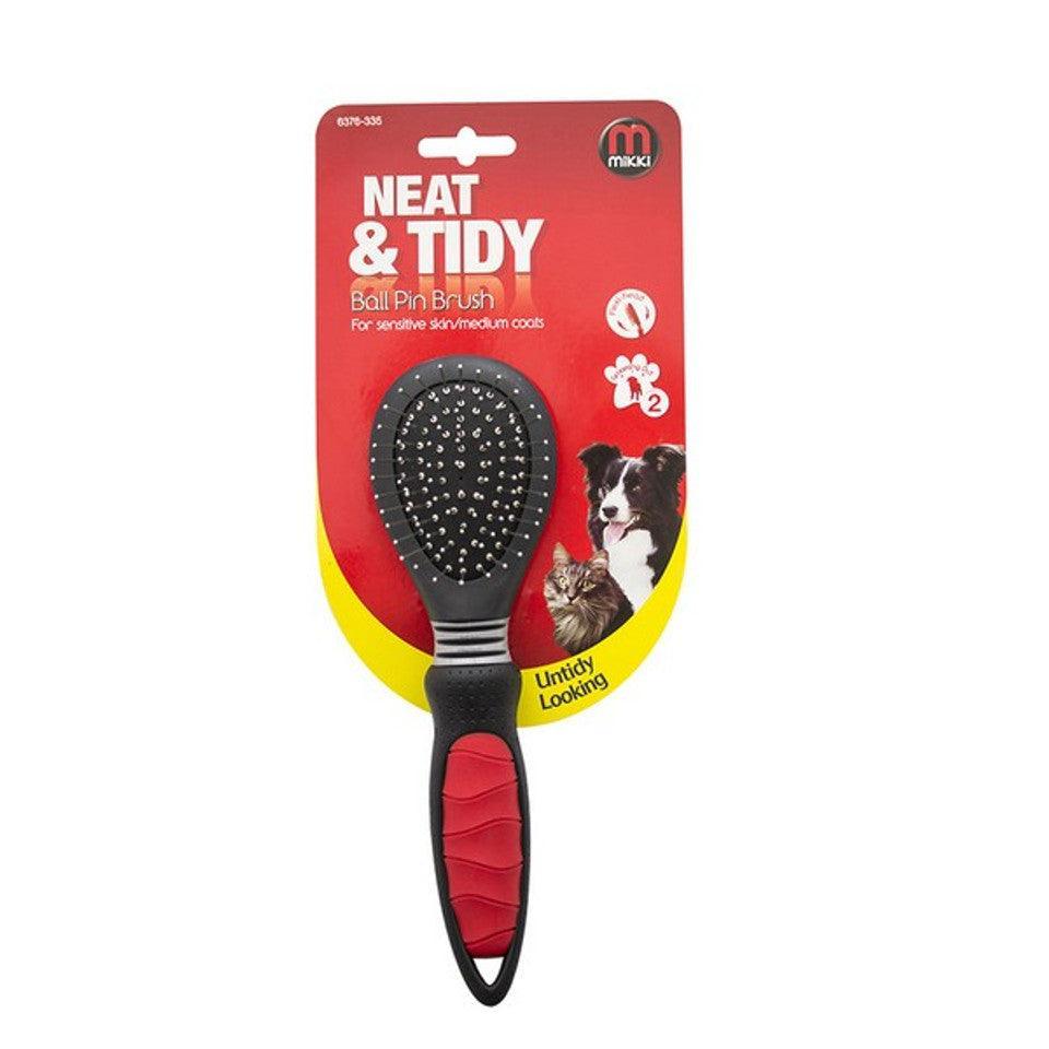 Mikki Ball Pin Brush For Sensitive Skin Medium Coats Small