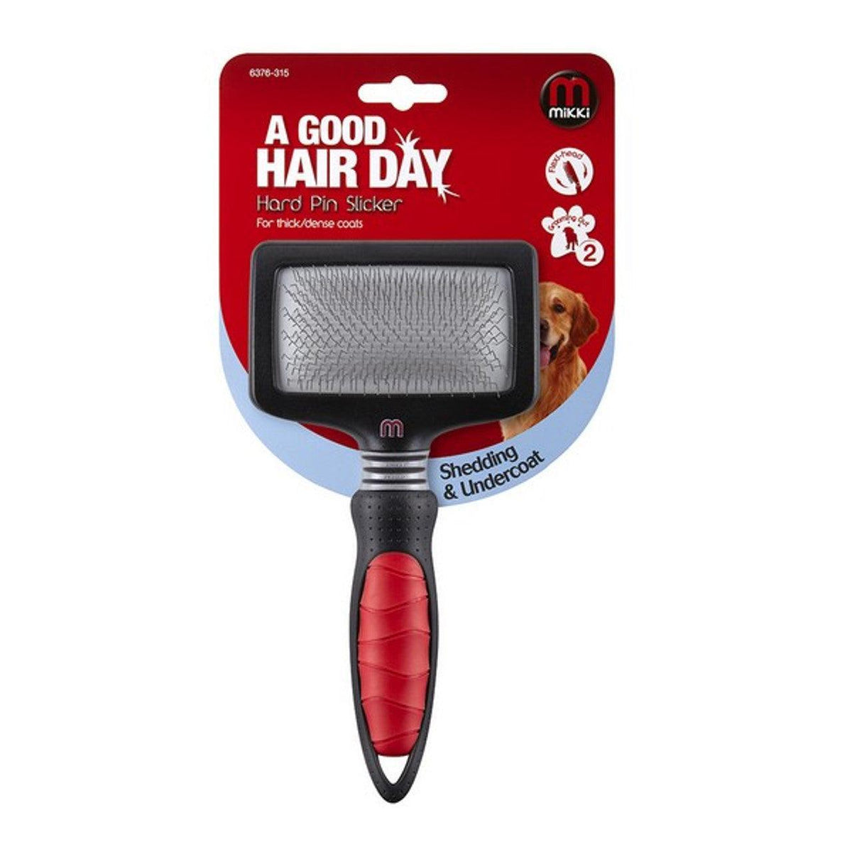 Mikki Hard Pin Slicker For Thick/Dense Coats Medium/Large