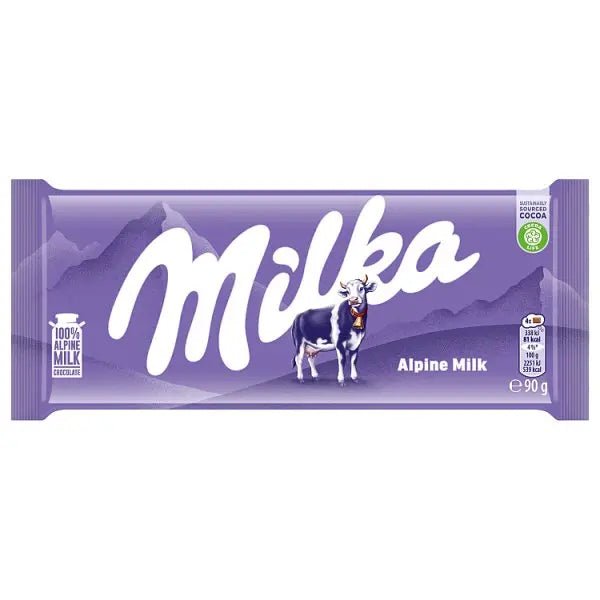 Milka Milk Chocolate Tablet 90 Gr (Case of 24)
