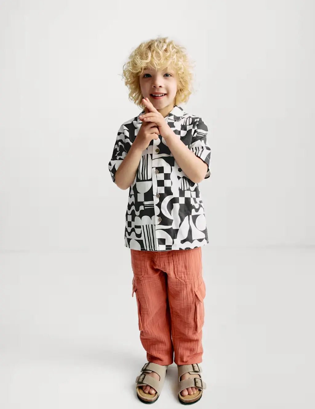 M&S Pure Cotton Printed Shirt & T-Shirt Set (2-16 Yrs)