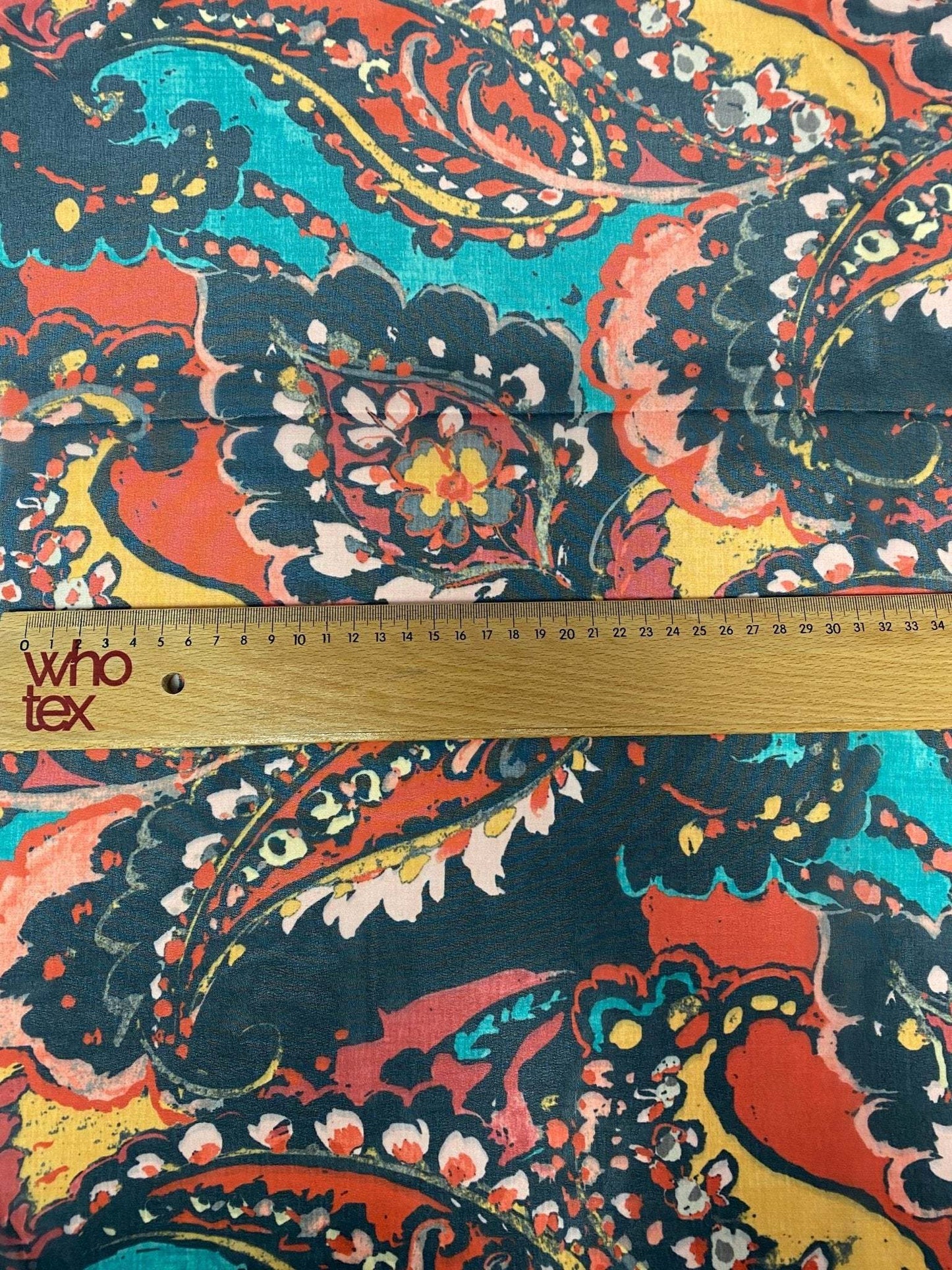 Multicolor Paisley Fabric Sold by Metre