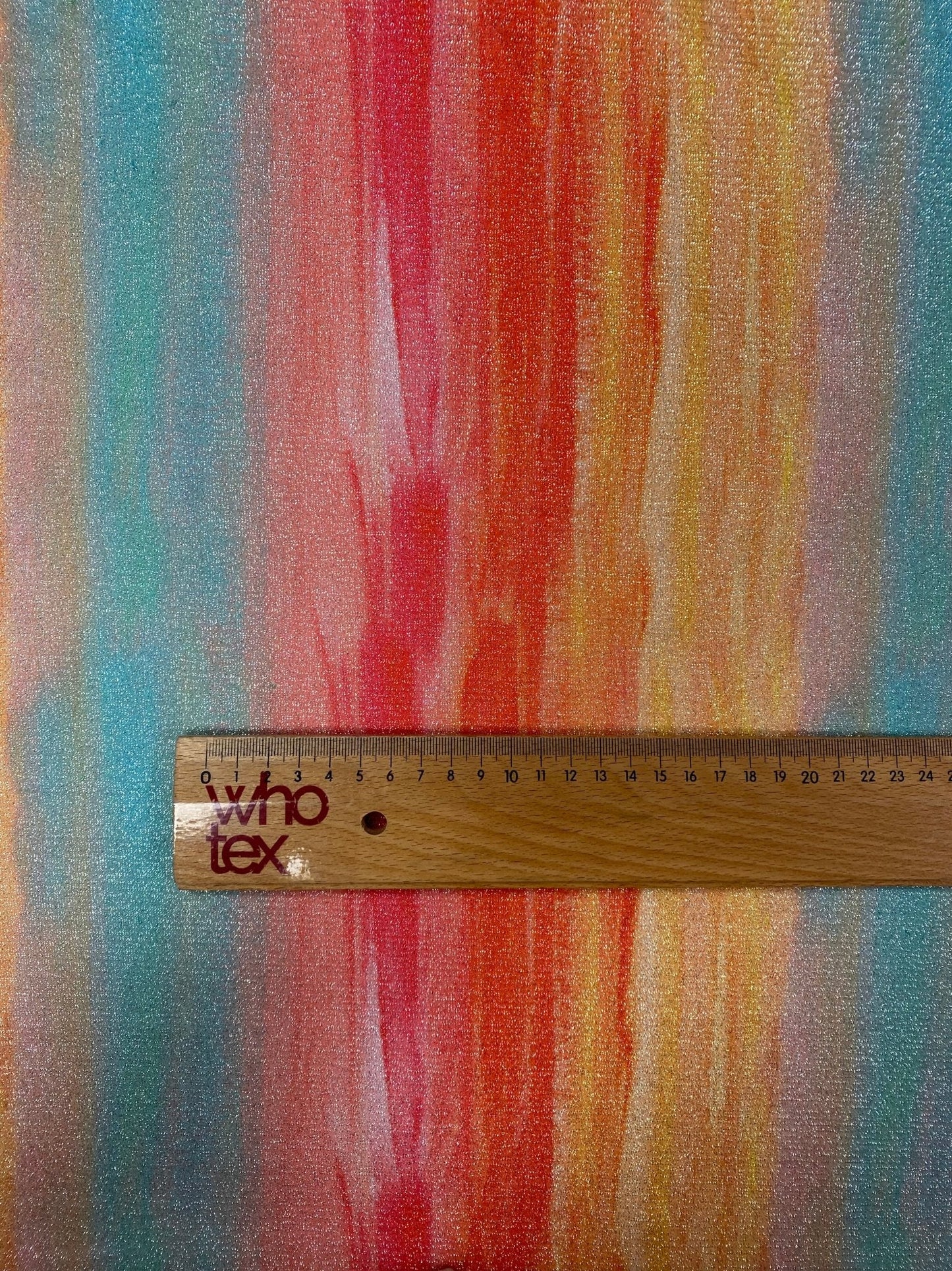 Multicolour Watercolour Lurex Fabric by the Metre