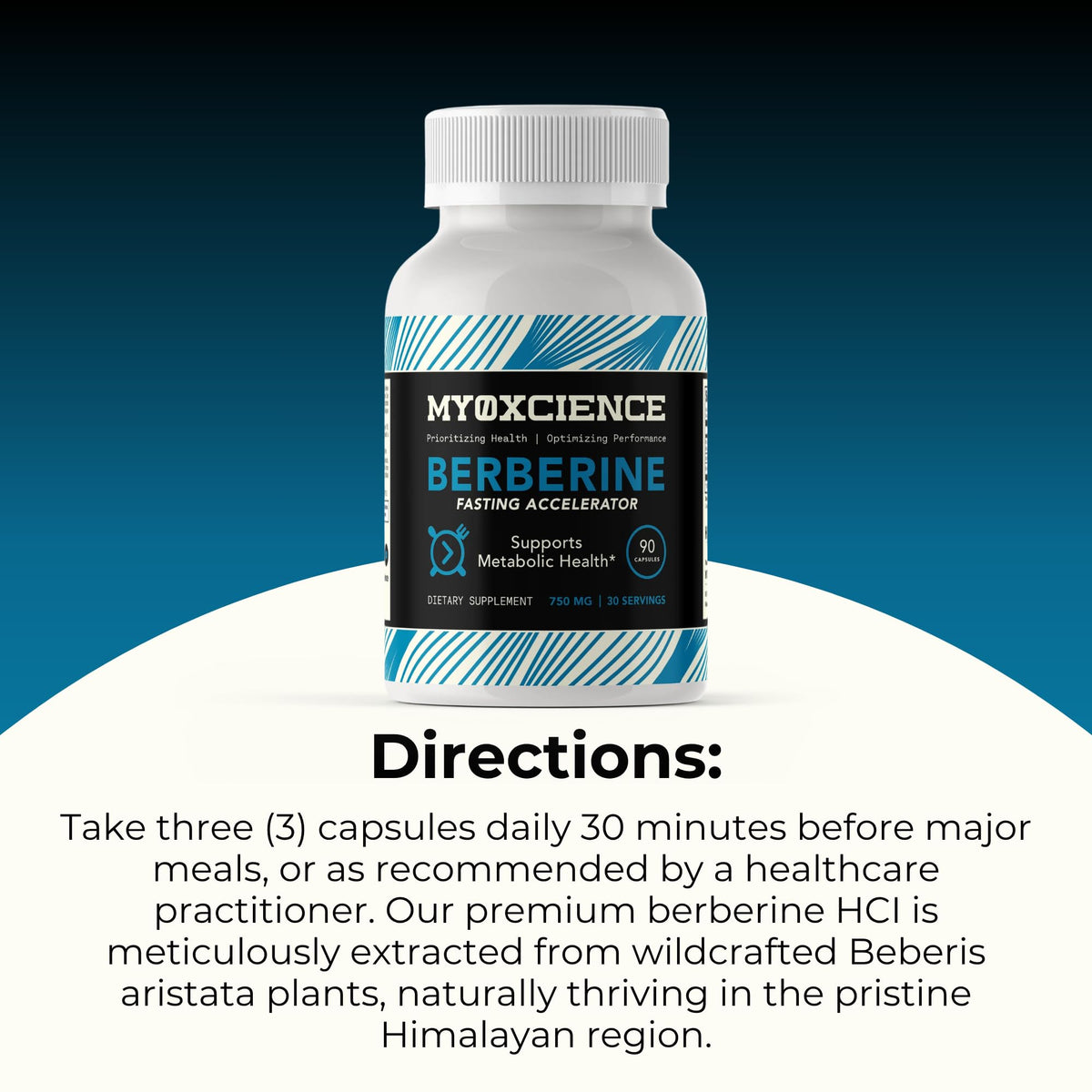 MYOXCIENCE Berberine Fasting Accelerator | Himaberb Berberine HCl + ALA & Biotin - 90 Capsules