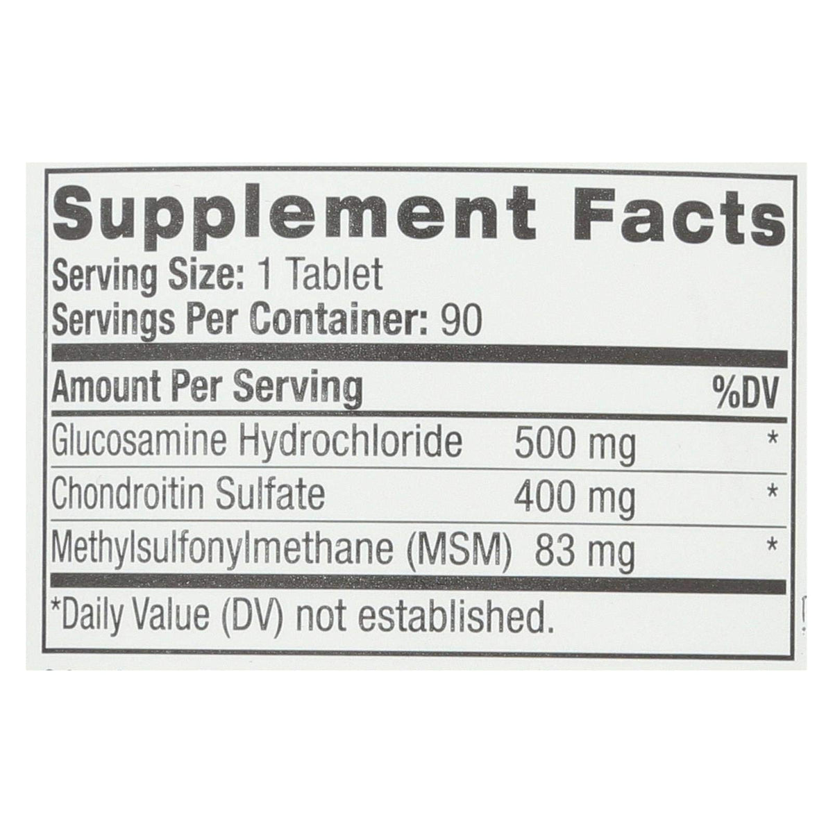 Natrol Glucosamine Chondroitin & MSM - 90 Tablets | Joint Health Support