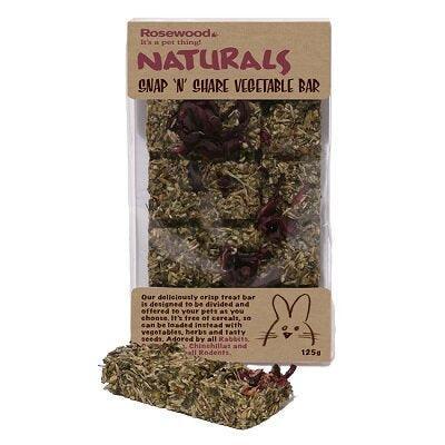 Rosewood Naturals Snap N Share Vegetable Bar 125g - Case of 7