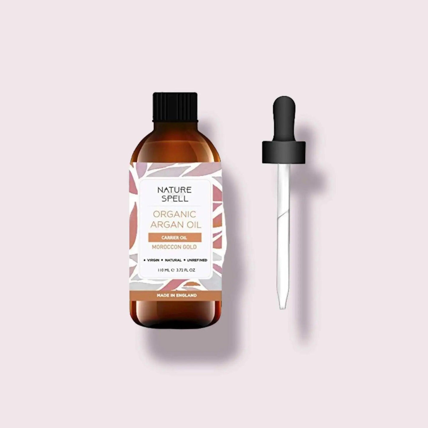 Nature Spell Argan Organic Cold-Pressed Pure Moroccan Oil 110 ml with Dropper