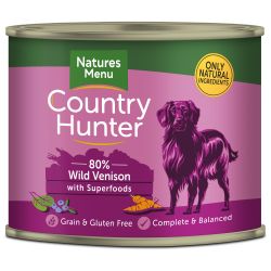 Natures Menu Country Hunter 80% Wild Venison with Superfoods 600g