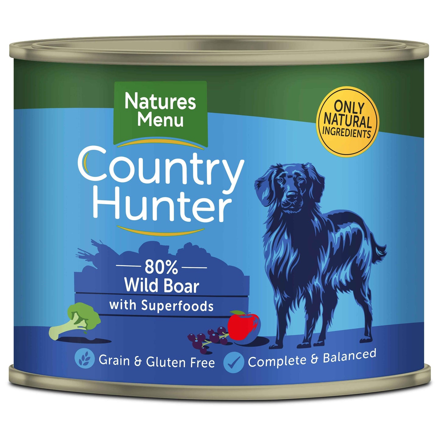 Natures Menu Country Hunter Dog Tins WBoar 6x600g