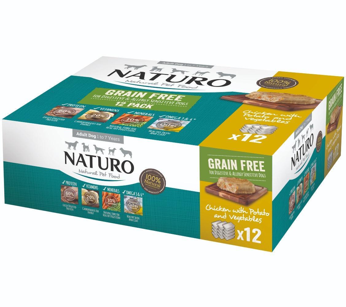 Naturo Adult Grain Free Chicken with Potato & Veg Trays 12 x 400g