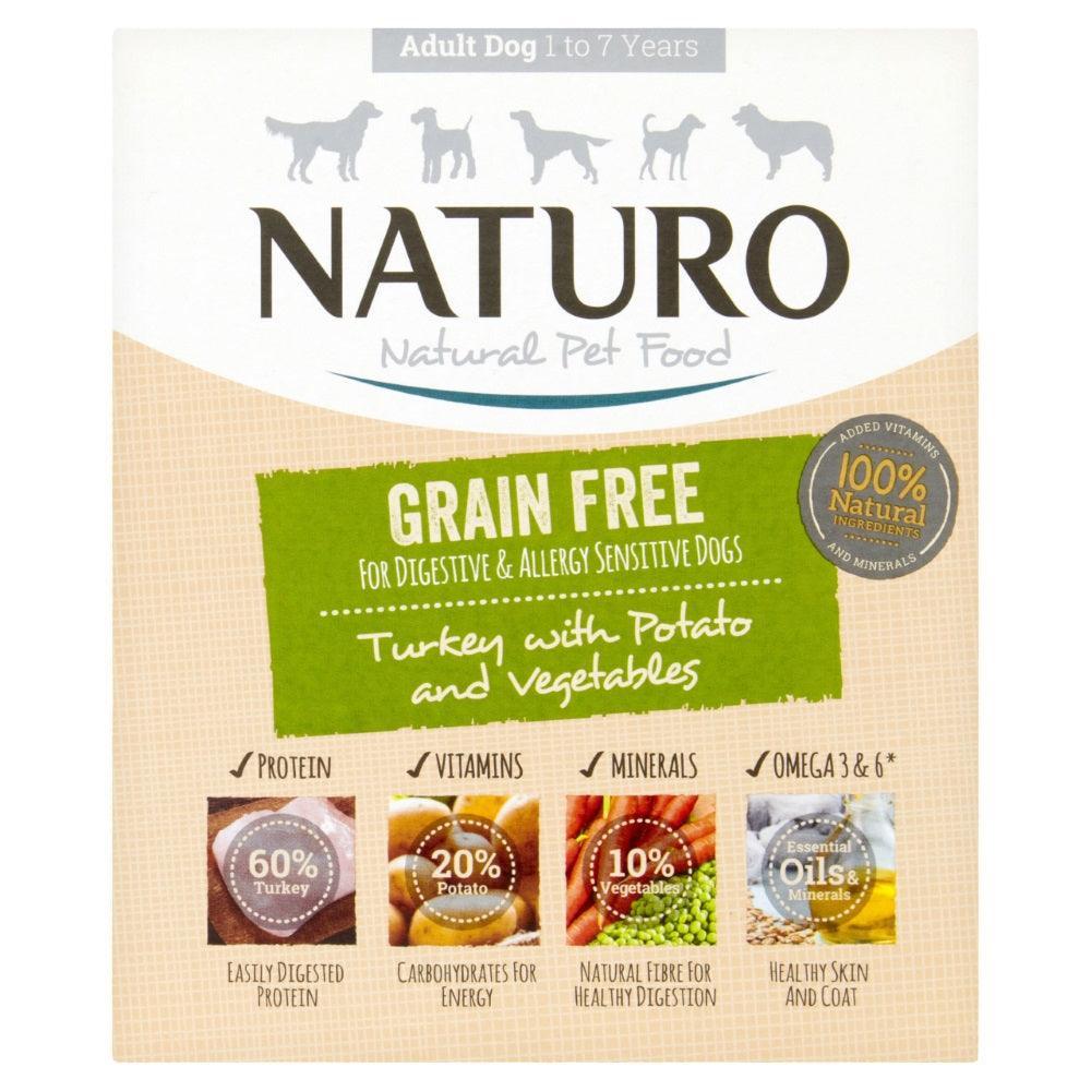 Naturo Adult Grain Free Turkey with Potato and Vegetables Trays 400g - Case of 7