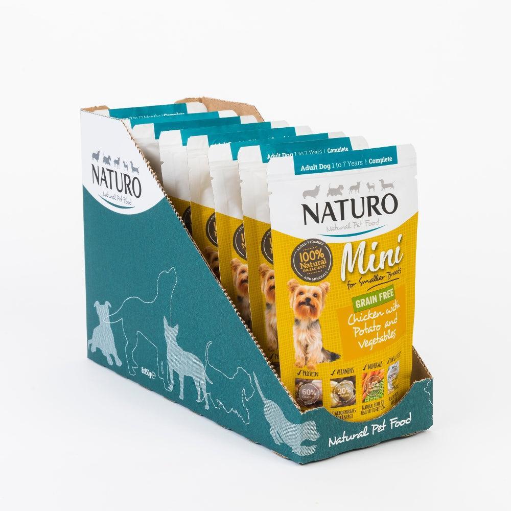 Naturo Adult Mini Grain Free Chicken with Potato and Vegetables Pouches 150g - Case of 8