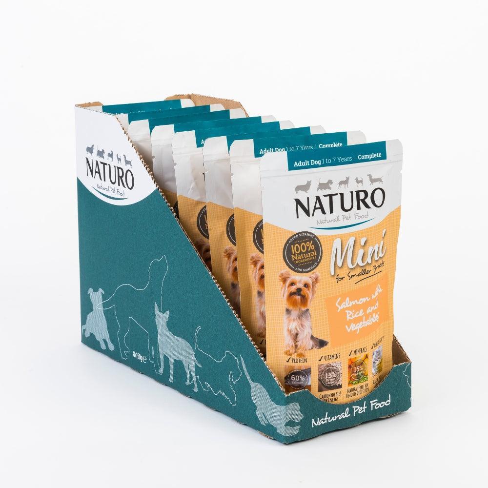 Naturo Adult Mini Salmon with Rice and Vegetables Pouches 150g - Case of 8