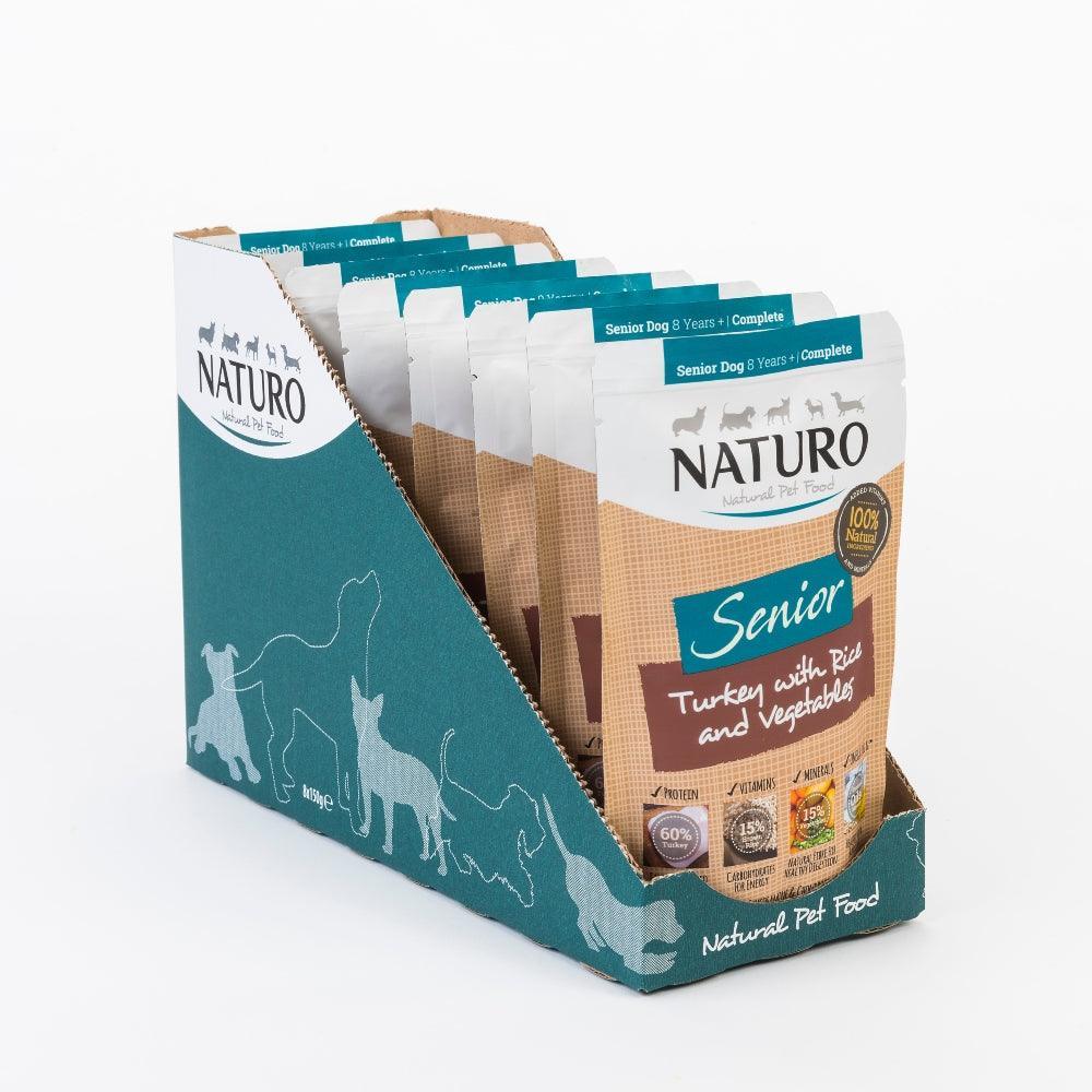 Naturo Senior Dog Turkey with Rice and Vegetables Pouches 150g - Case of 8
