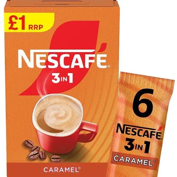 Nescafé 3 in 1 Caramel 6 x 16g (96g) (Case of 11)