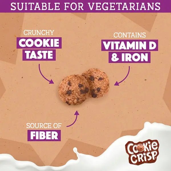 Nestlé Cookie Crisp Chocolate Cereal 375g (Case of 6)