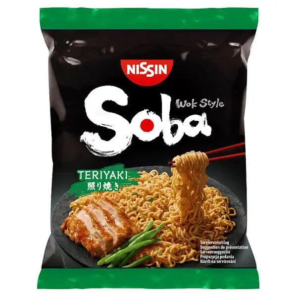 Nissin Soba Teriyaki Instant Wok Style Noodles 110g (Case of 9)
