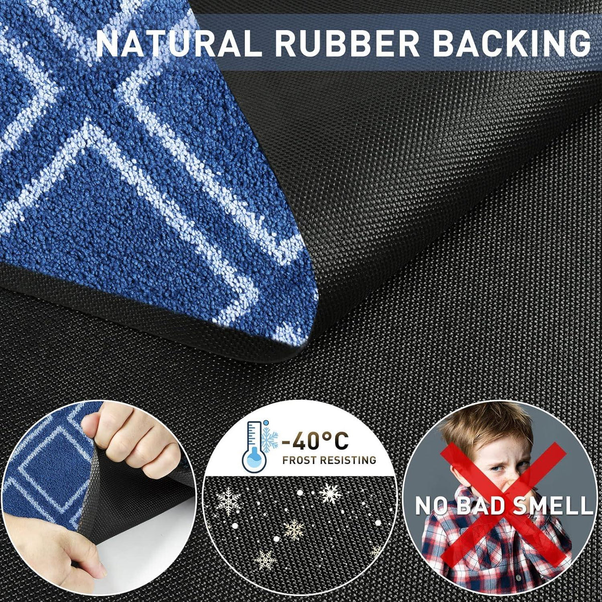 Door Mat 60x90cm Non Slip Washable Indoor Outdoor Entrance Mat Mibao