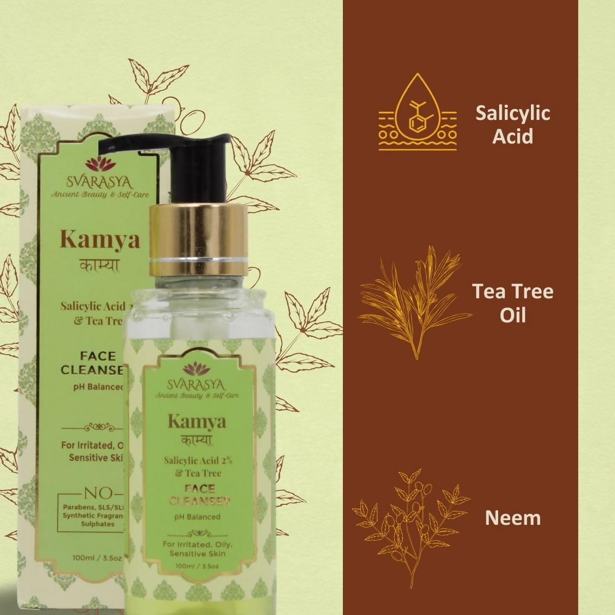 Svarasya Kamya Salicylic Acid and Tea Tree Face Cleanser
