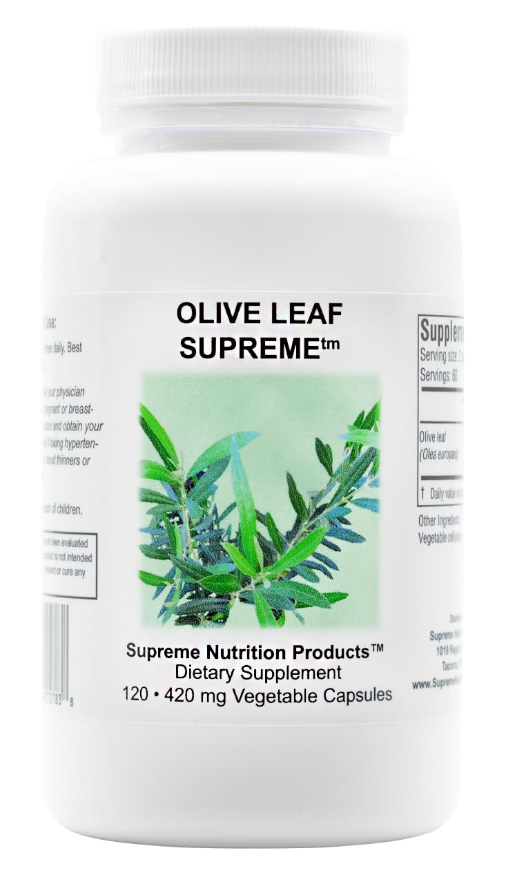 Supreme Nutrition Olive Leaf Supreme - 120 Pure Olive Leaf Vegetarian Capsules