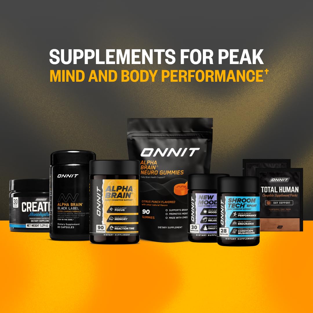 ONNIT Alpha Brain 120ct – Premium Nootropic for Focus, Memory & Concentration