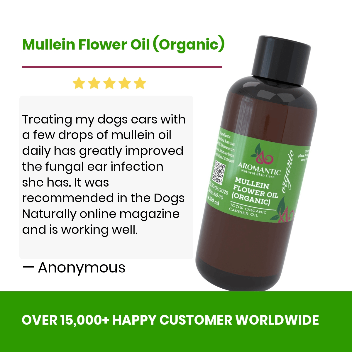 Organic Mullein Flower Oil