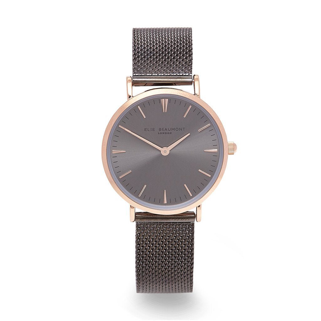 Own Handwriting Small Elie Beaumont Dark Grey Ladies Watch