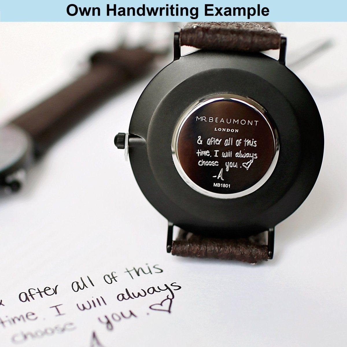 Own Handwriting Small Elie Beaumont Dark Grey Ladies Watch