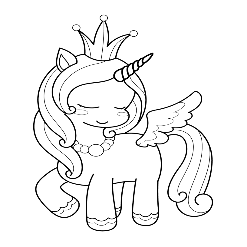 Unicorn Colouring Book - 55 Bold and Simple Designs for Young Kids