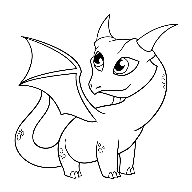 Dragon Colouring Book - 55 Bold and Simple Designs for Young Kids