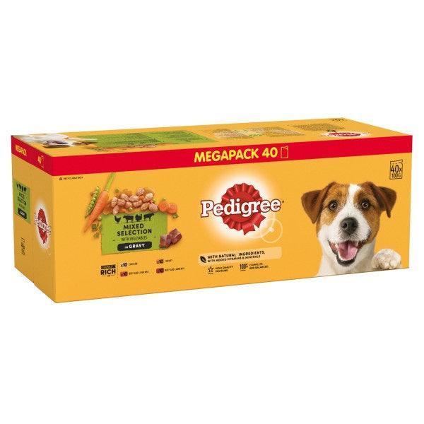 Pedigree Pouch Mix Select Chunks in Gravy 100g Mega 40 x 100g