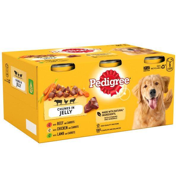 Pedigree Tins Meaty Meals in Jelly 6 x 400g - Case of 4