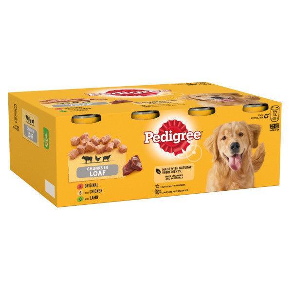Pedigree Tins Mixed Selection in Loaf 12 x 400g - Case of 2