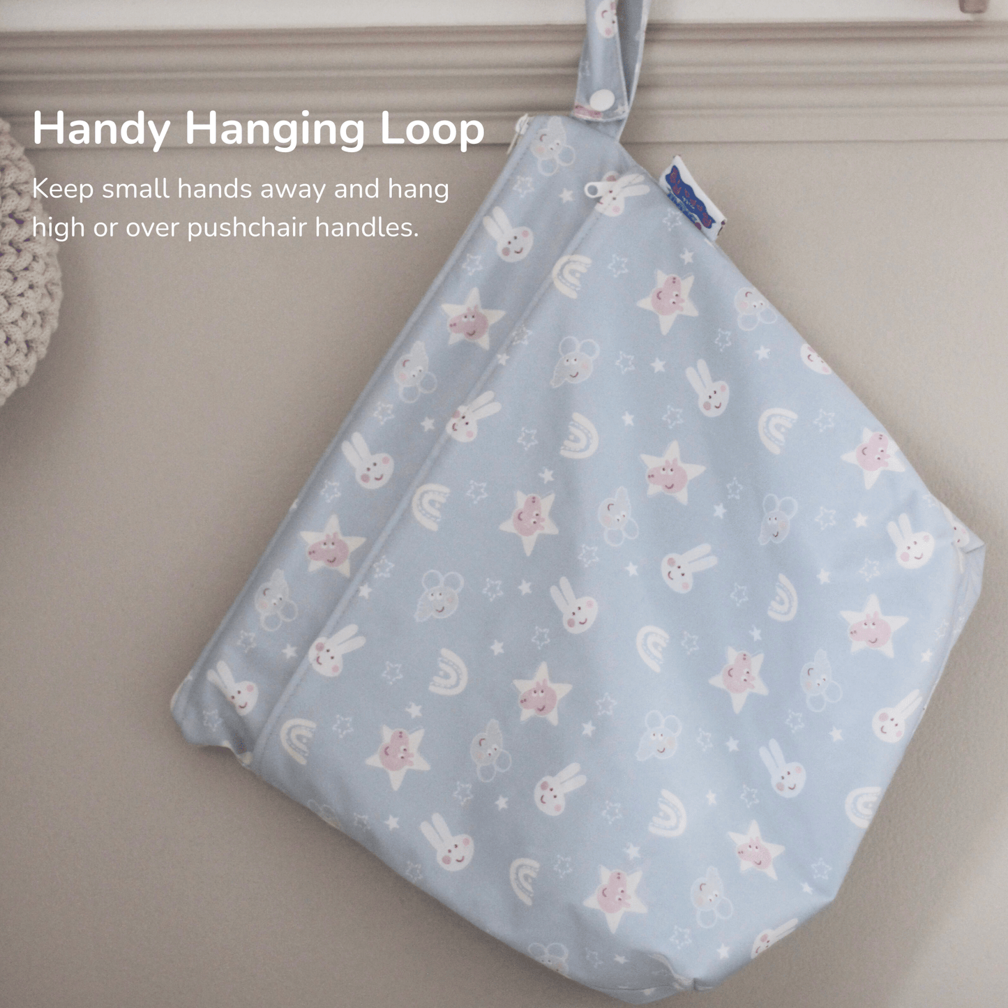 Peppa Pig Grab & Go Nappy Wet Bag - Blue Mix Peppa & Friends