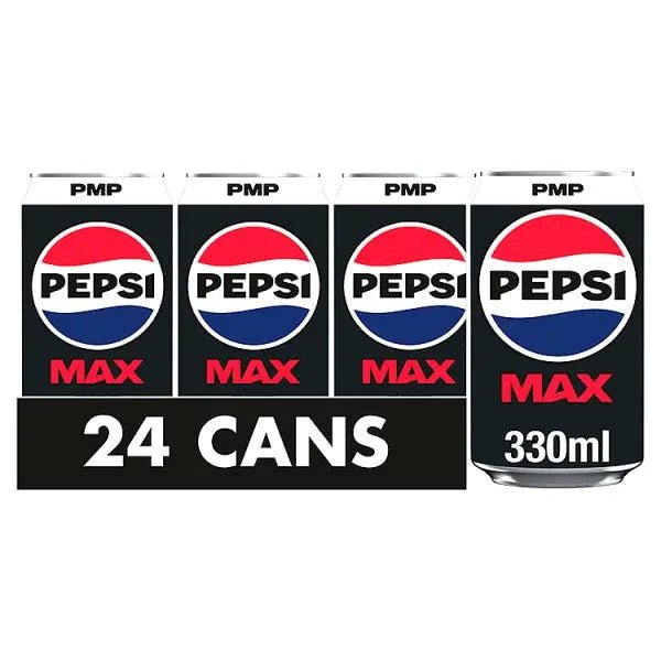 Pepsi Max No Sugar Cola PMP Can 330ml (Case of 24)