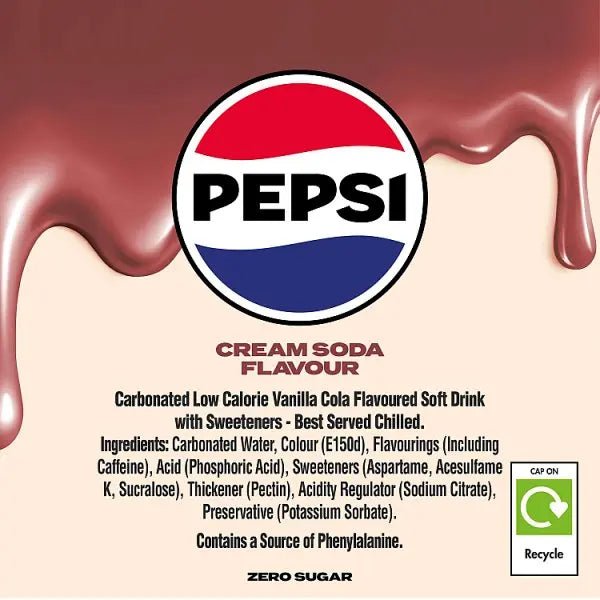 Pepsi Treats Cream Soda Flavour Cans 24 x 330ml (Case of 24)