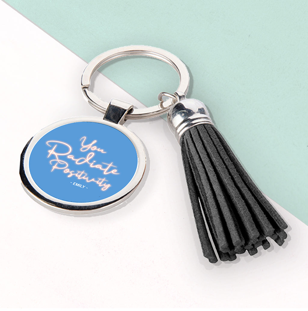 Radiate Positivity Tassle Keyring