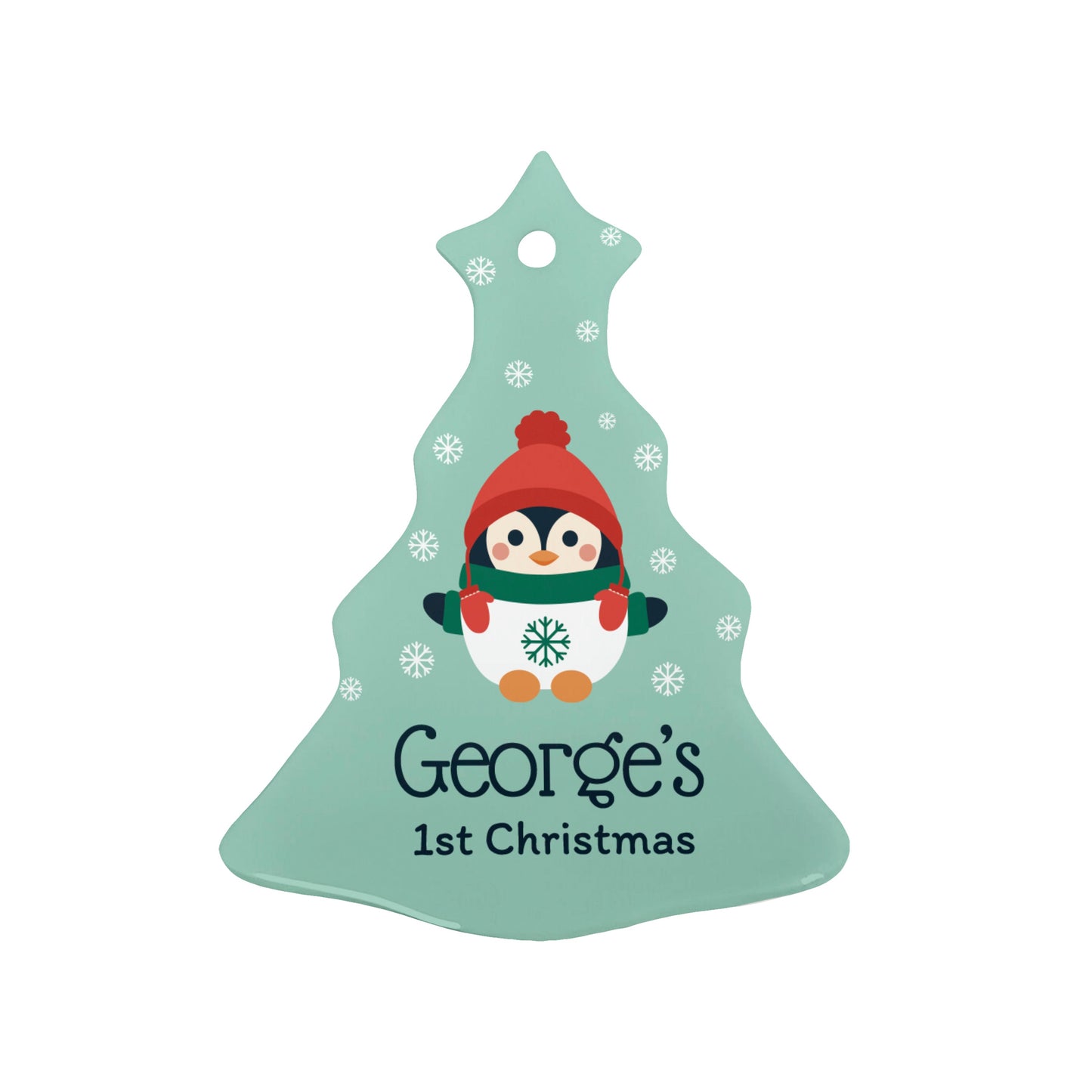 Personalised Personalised Baby Penguin 1st Christmas Decoration