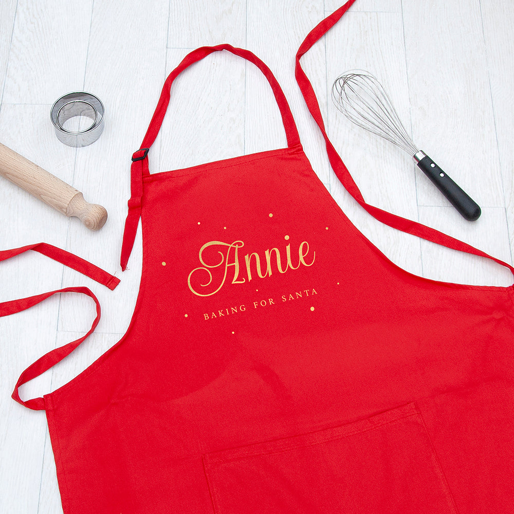 Personalised Personalised Baking for Santa Christmas Apron
