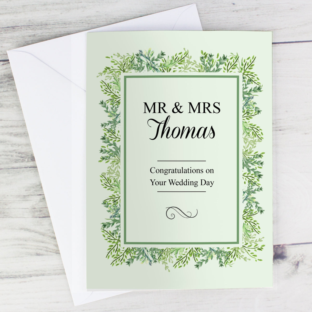 Personalised Fresh Botanical Card