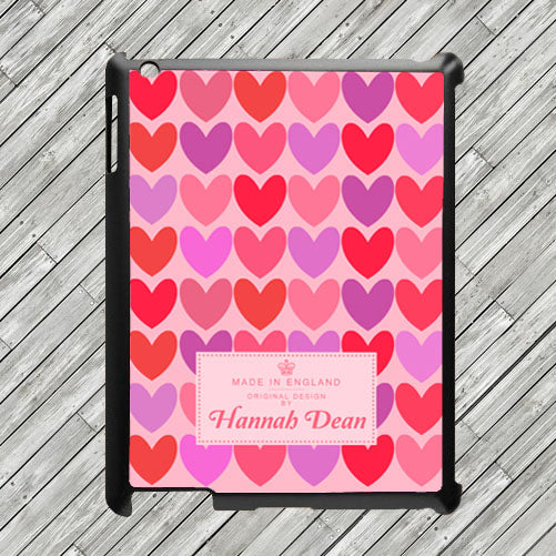 Personalised Pink Love Hearts Tablet And Ipad Case