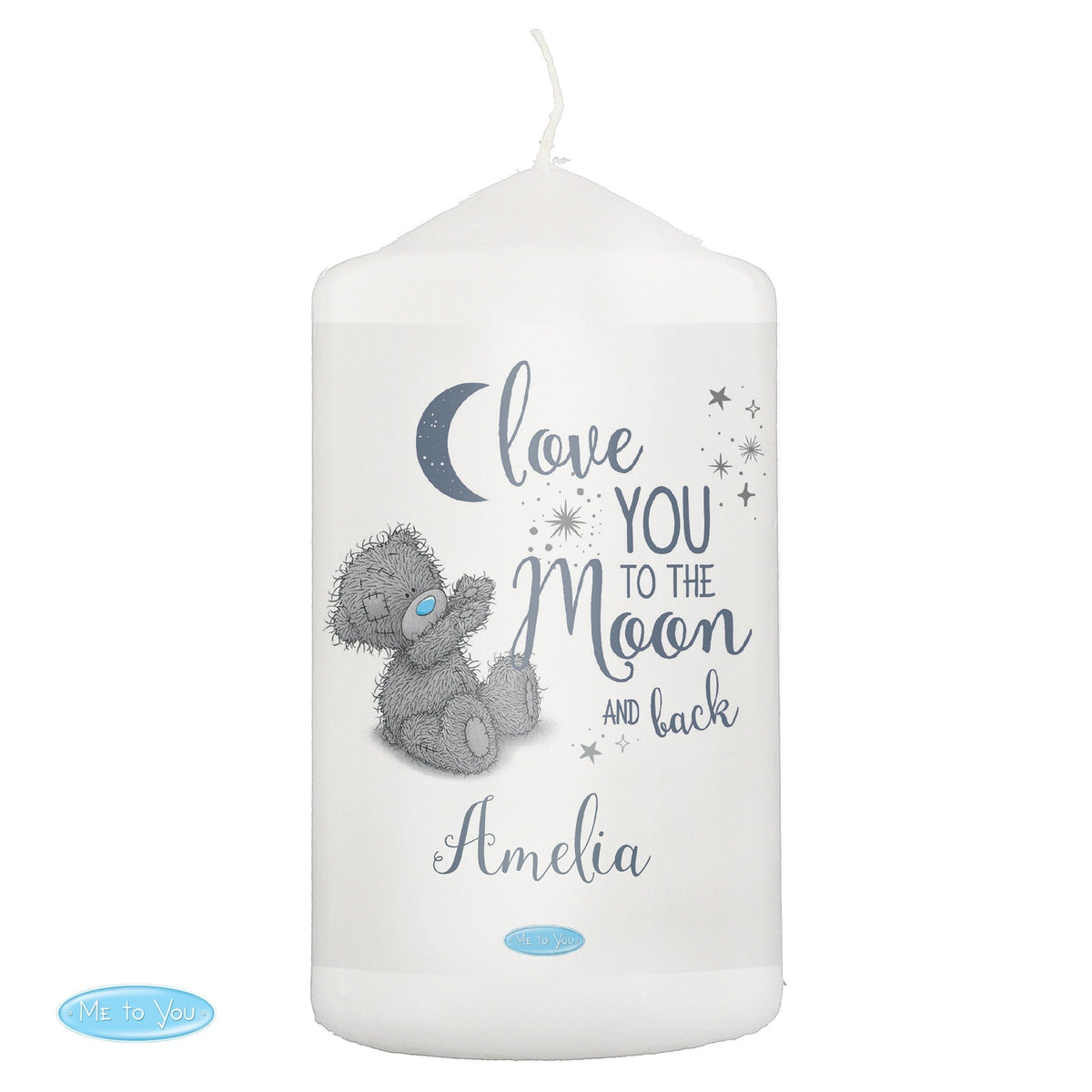 Personalised Me To You 'Love You To The Moon And Back' Pillar Candle
