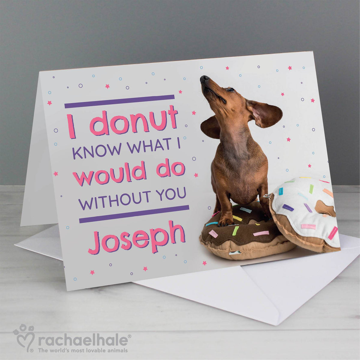 Personalised Rachael Hale 'I Donut Know' Card