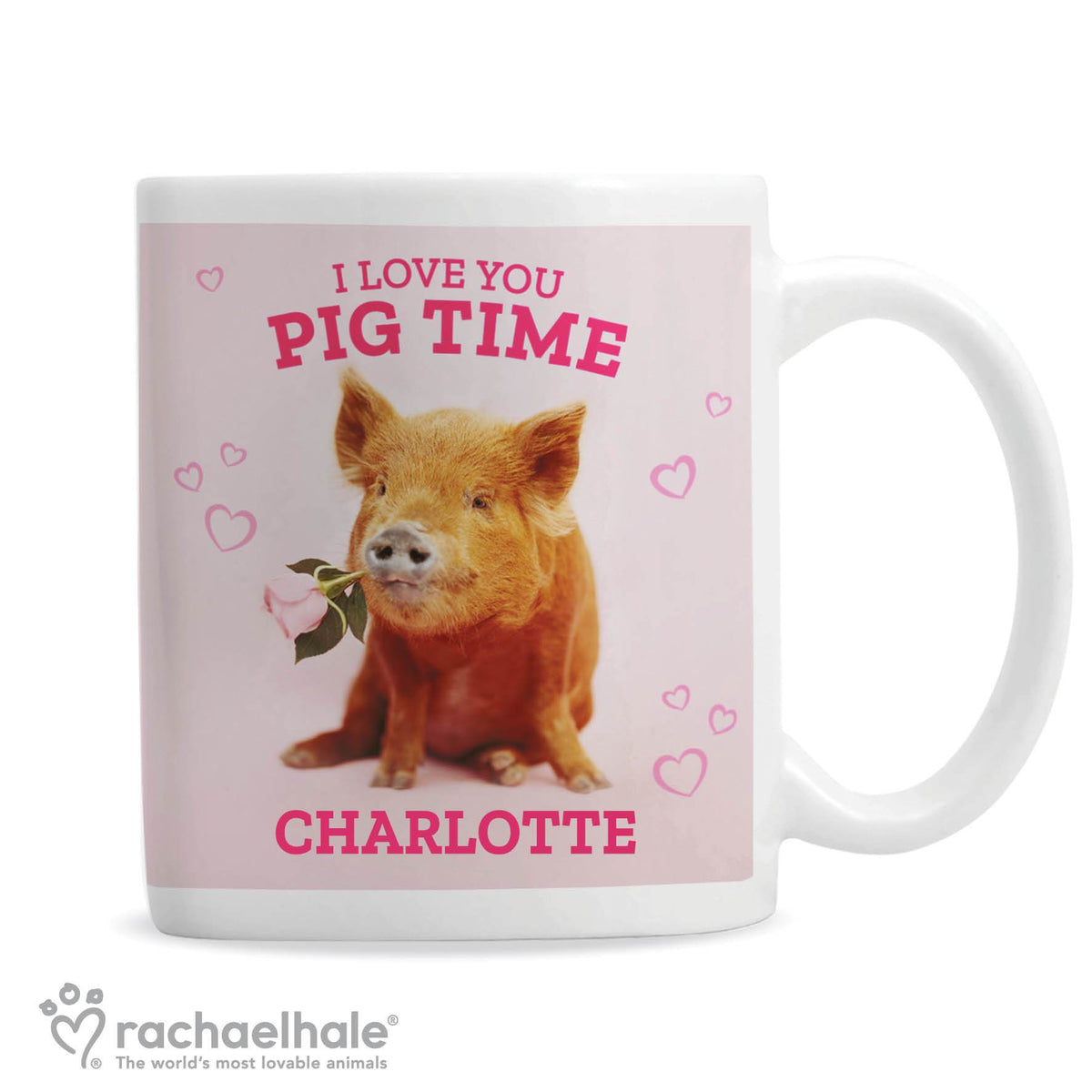 Personalised Rachael Hale 'I Love You Pig Time' Mug