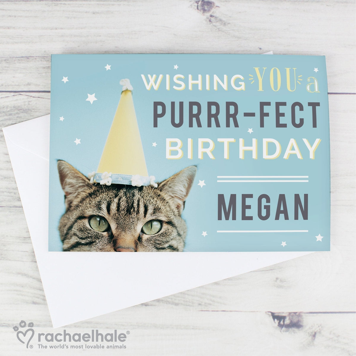 Personalised Rachael Hale Purr-Fect Birthday Card