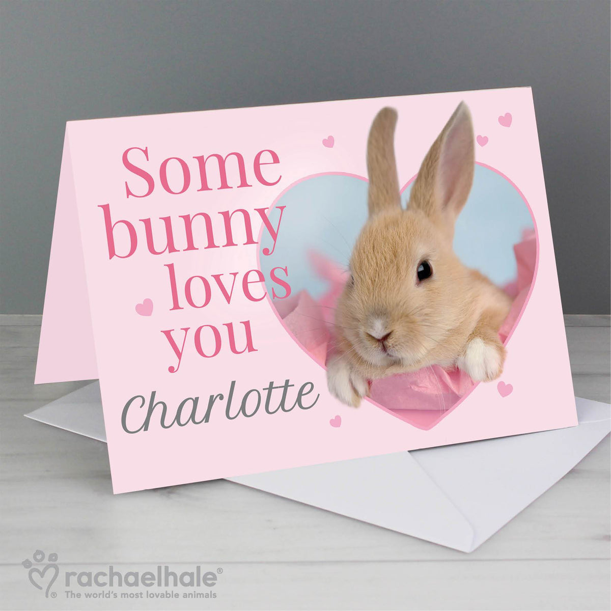 Personalised Rachael Hale 'some Bunny' Card