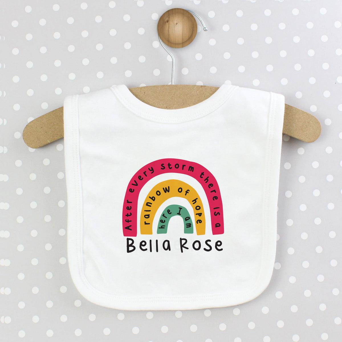 Personalised Rainbow Bib