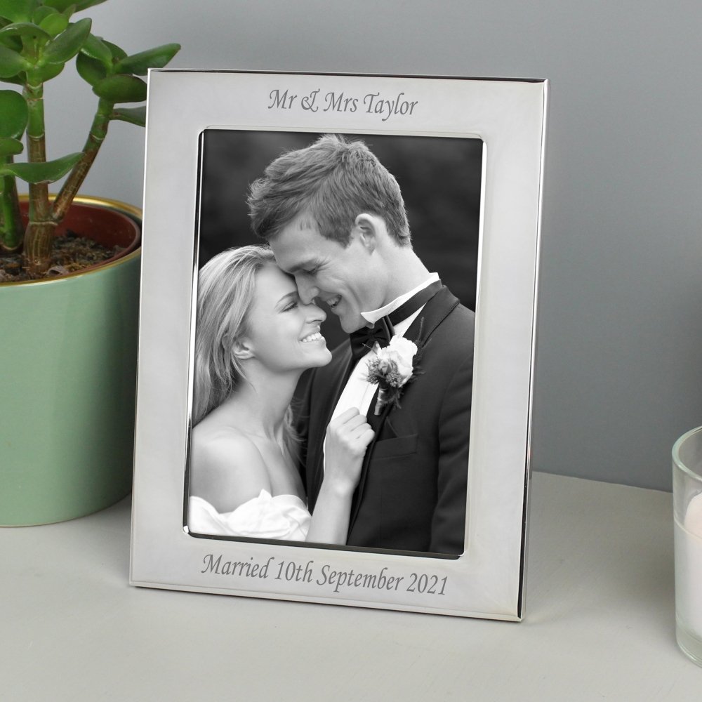 Personalised Silver Plated 6x4 Inch Photo Frame